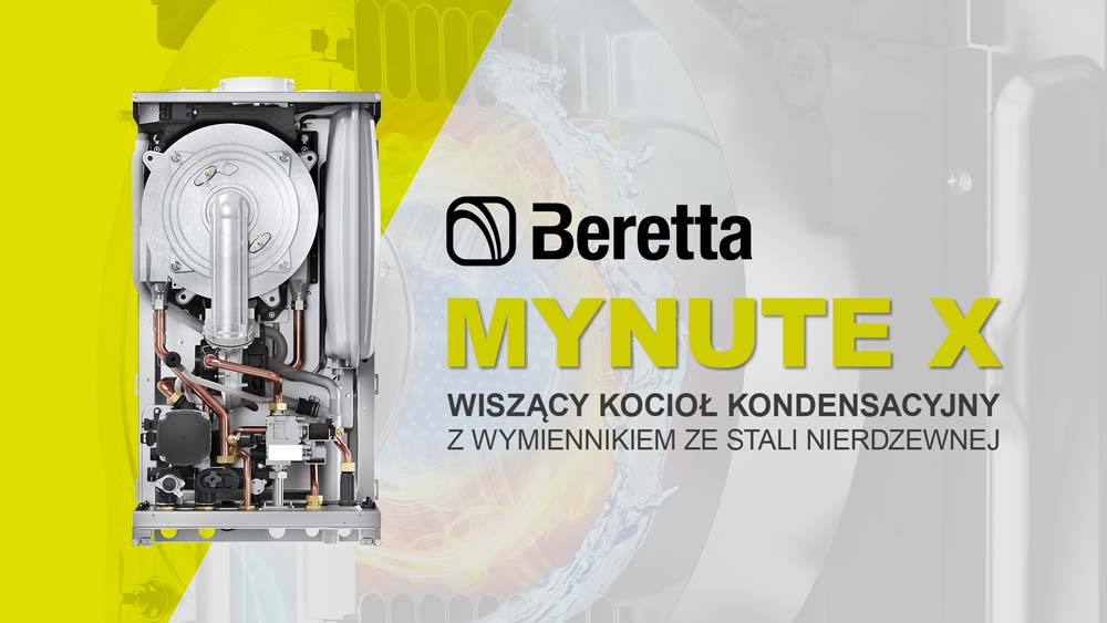 Beretta MYNUTE X - nowy wiszący kocioł kondensacyjny z wymiennikiem ze stali nierdzewnej